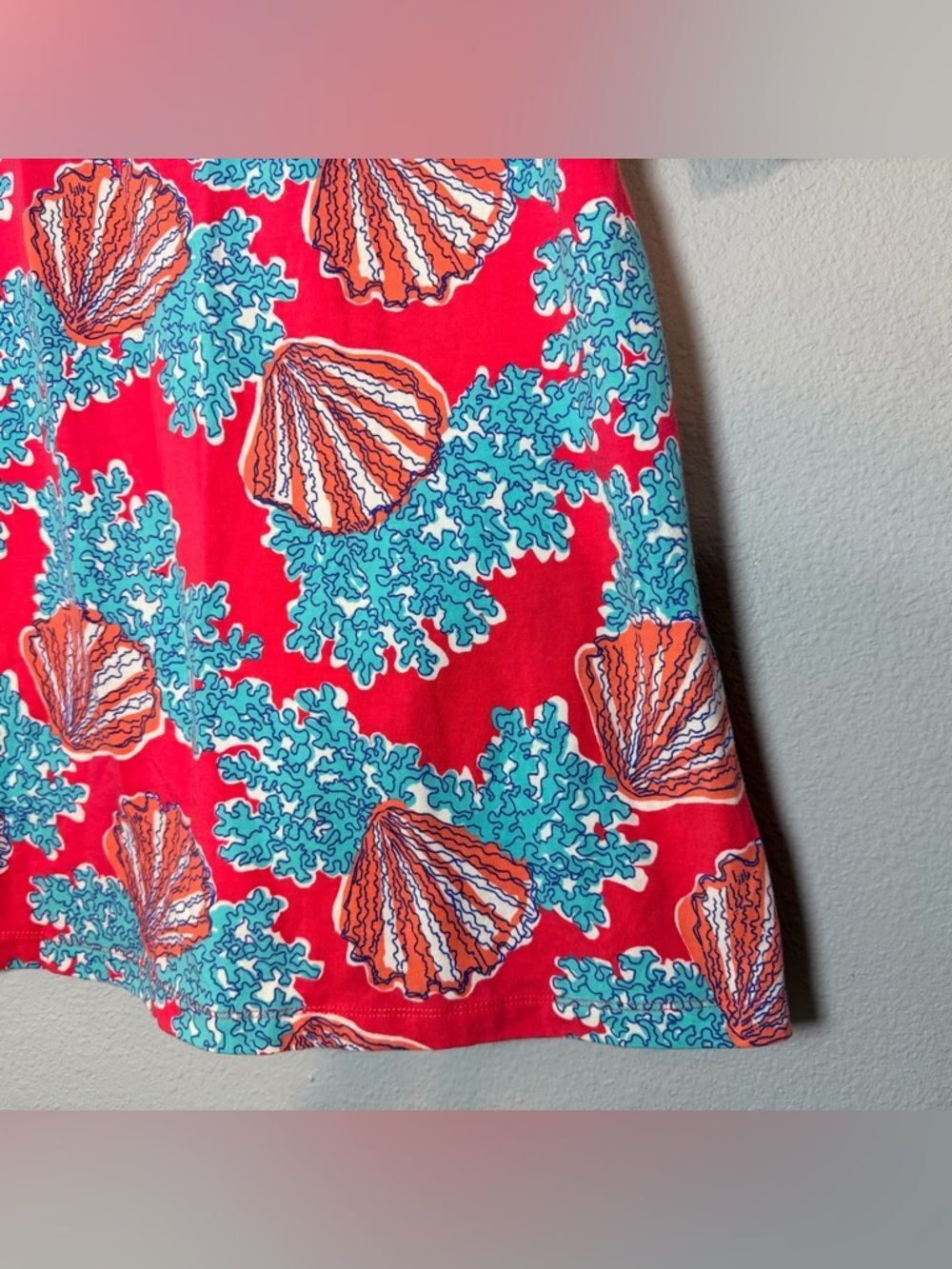 Lilly Pulitzer Topanga Dress Watermelon Coralina Medium Scoopback Cotton Blend - Picture 6 of 12